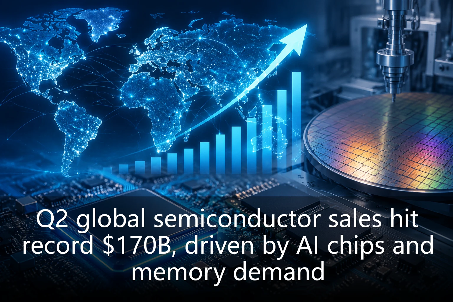 Q2 global semiconductor sales hit record $170B, driven by AI chips and memory demand