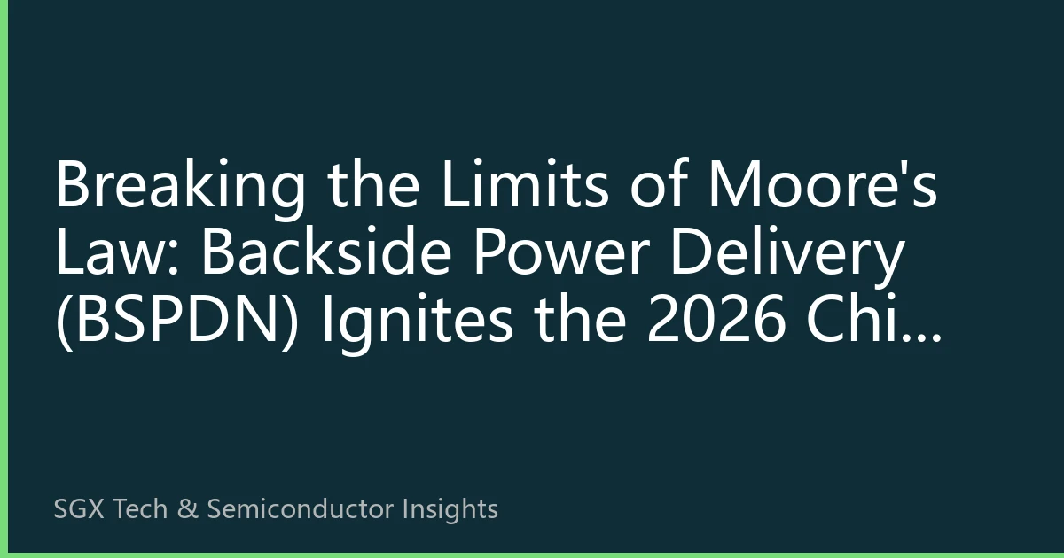 Breaking the Limits of Moore's Law: Backside Power Delivery (BSPDN) Ignites the 2026 Chip Process Revolution