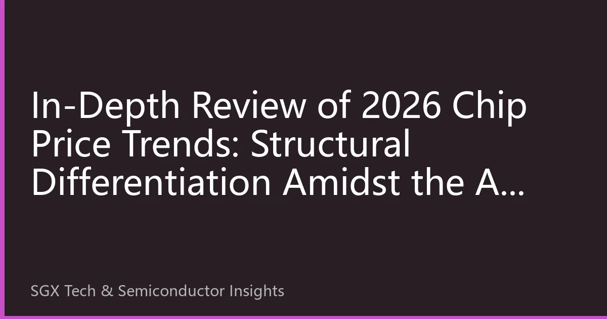 In-Depth Review of 2026 Chip Price Trends: Structural Differentiation Amidst the AI Boom and Valuation Reconstruction of SGX Tech Stocks