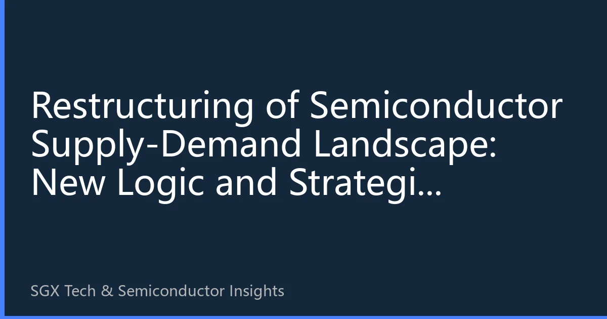 Restructuring of Semiconductor Supply-Demand Landscape: New Logic and Strategic Opportunities for Chip Investment in H2 2026