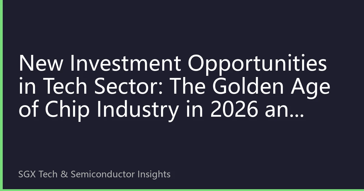 New Investment Opportunities in Tech Sector: The Golden Age of Chip Industry in 2026 and Reconstruction of Investment Logic