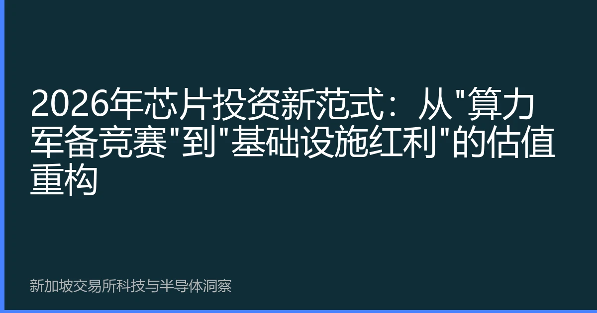 2026年芯片投资新范式：从