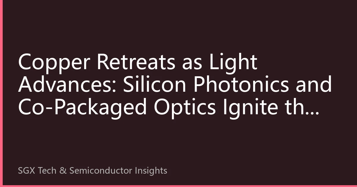 Copper Retreats as Light Advances: Silicon Photonics and Co-Packaged Optics Ignite the AI Interconnect Revolution — A Deep Dive into 2026 Chip Technology Trends