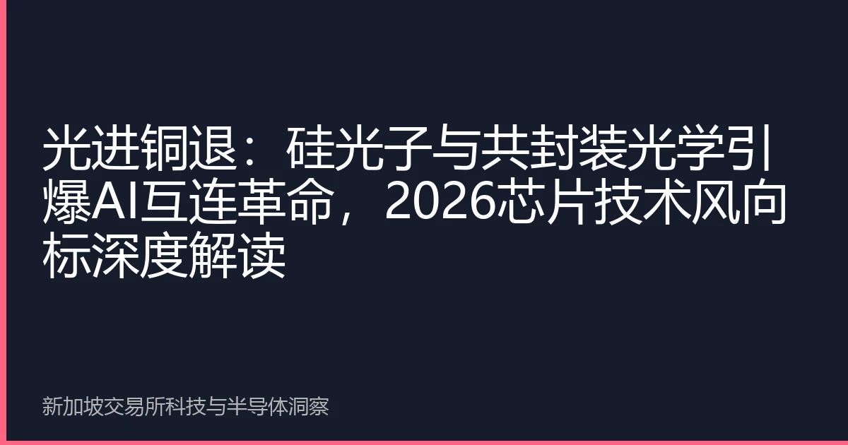 光进铜退：硅光子与共封装光学引爆AI互连革命，2026芯片技术风向标深度解读