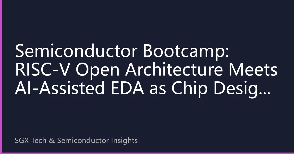 Semiconductor Bootcamp: RISC-V Open Architecture Meets AI-Assisted EDA as Chip Design Training Embraces a New 2026 Paradigm