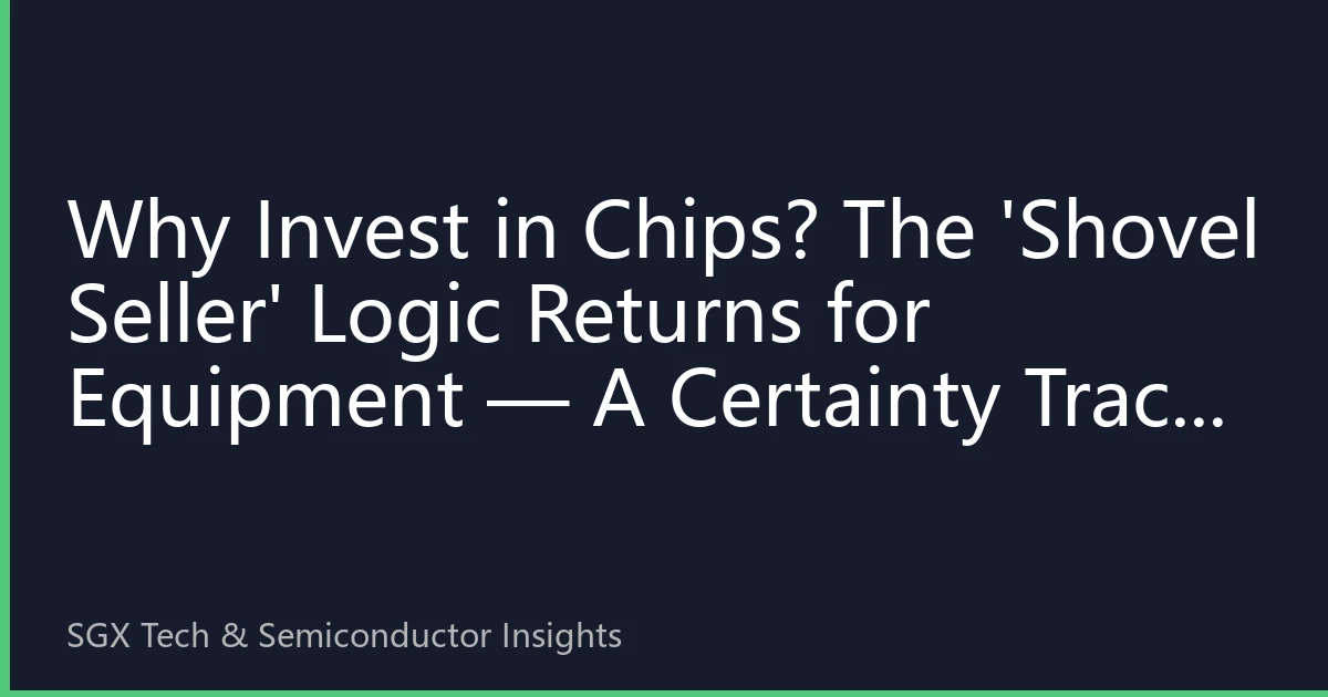 Why Invest in Chips? The 'Shovel Seller' Logic Returns for Equipment — A Certainty Track in the Big Semiconductor Capex Cycle