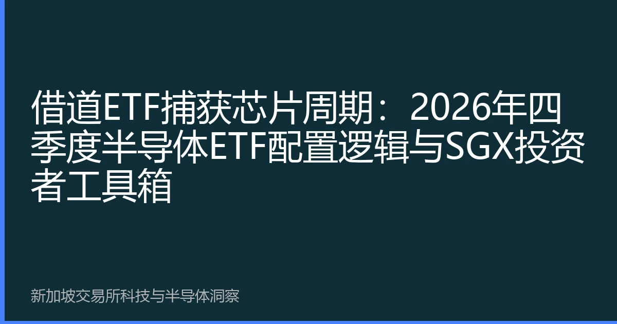 借道ETF捕获芯片周期：2026年四季度半导体ETF配置逻辑与SGX投资者工具箱